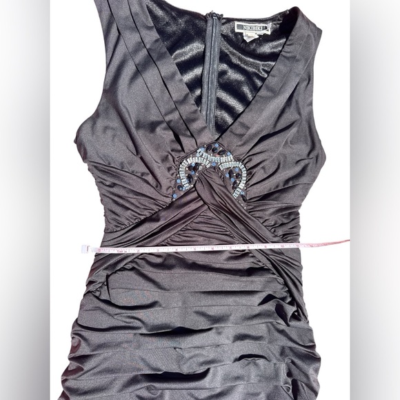 Nikibiki Black Ruched Mini Dress size Small - Picture 11 of 13